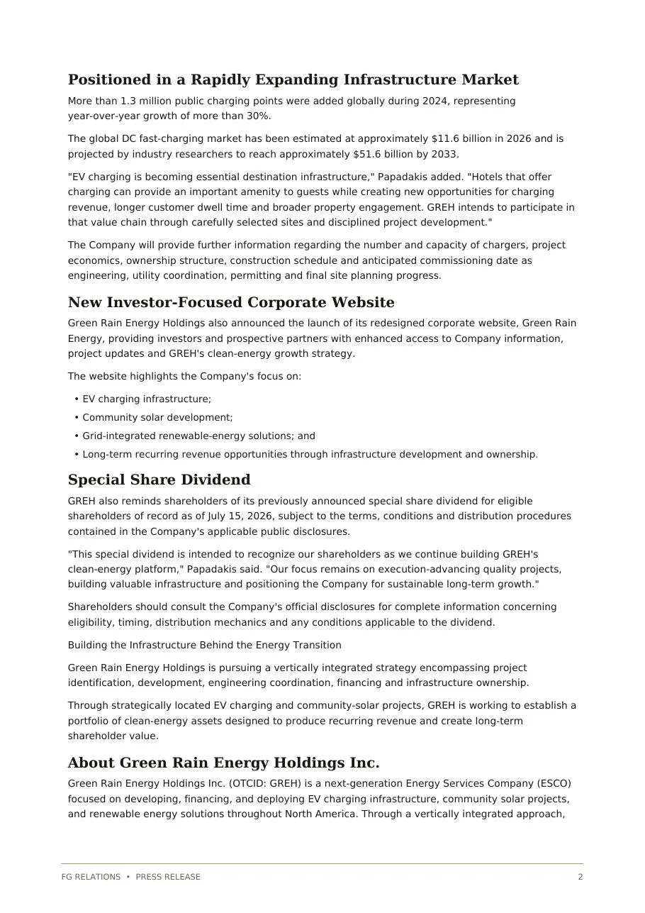 Green Rain Advances EV Charging Project at Sheraton San Jose Silicon Valley, page 2